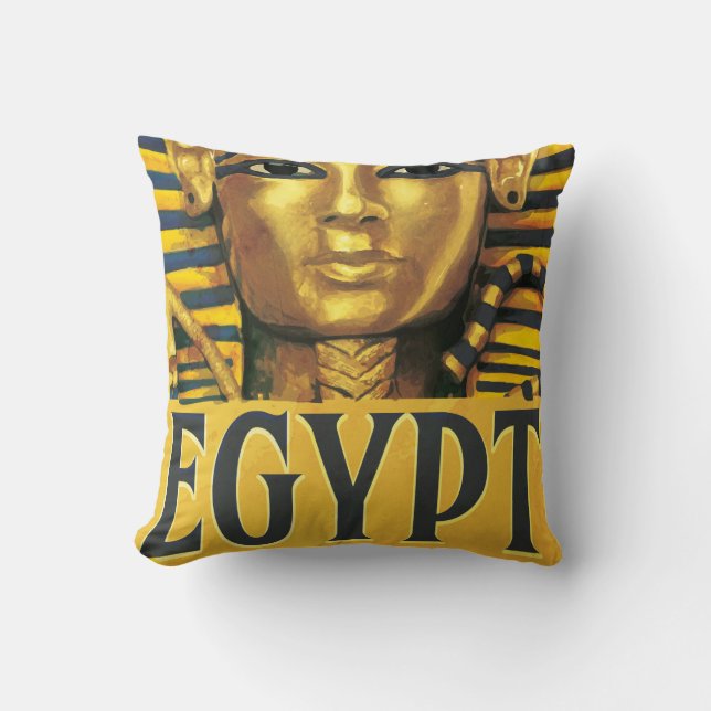 Egypt -Tutankhamun Throw Pillow (Front)