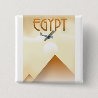 Egypt Vintage style flight poster 2 Inch Square Button