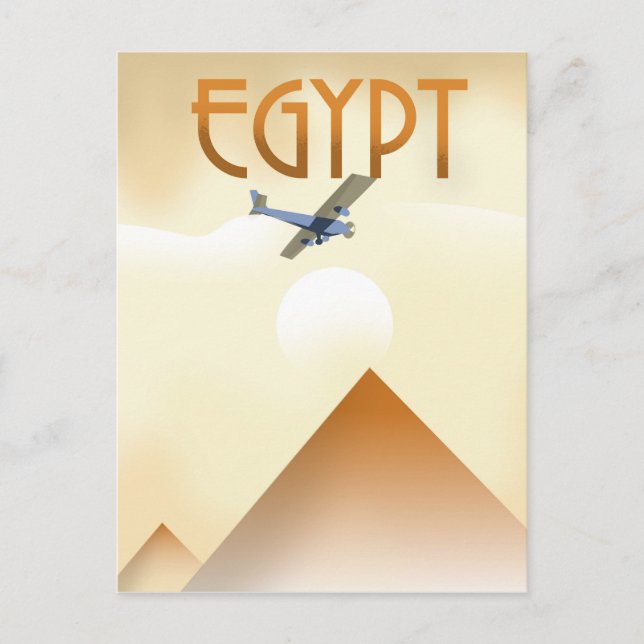 Egypt Vintage style flight poster Postcard (Front)