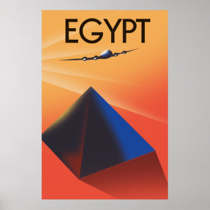 Egypt vintage style travel poster