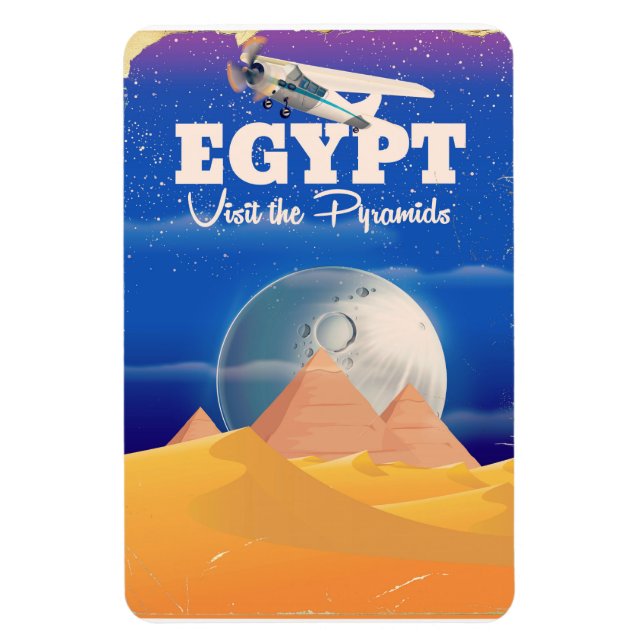Egypt - Visit the Pyramids Vintage travel poster Magnet (Vertical)