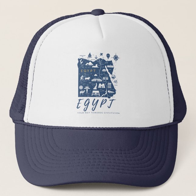 Egypt your way towards civilization  trucker hat (Front)