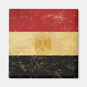 Égypte Drapeau Vintage Grunge Design Magnet