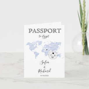 Égypte Mariage Destination Passeport bleu Carte du