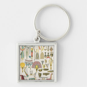 Egyptian Accessories, from 'Trachten der Voelker' Keychain