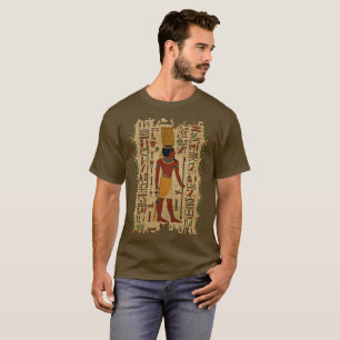 Egyptian Amun Ra - Amun Re Ornament on papyrus T-Shirt