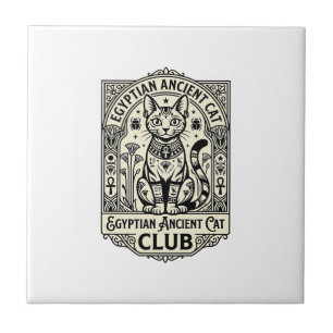 Egyptian Ancient Cat Funny Cat Graphic - Egyptian Tile