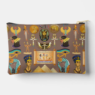 Egyptian Ancient Hieroglyphic Pattern Symbol Accessory Pouch