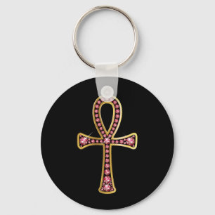 Egyptian Anhk with "Ruby" Keychain