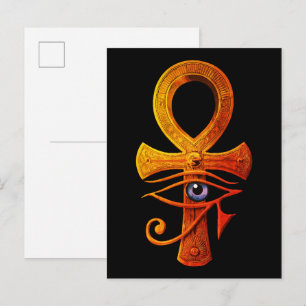 Egyptian Ankh Eye of Horus Ancient Symbol Protect Postcard