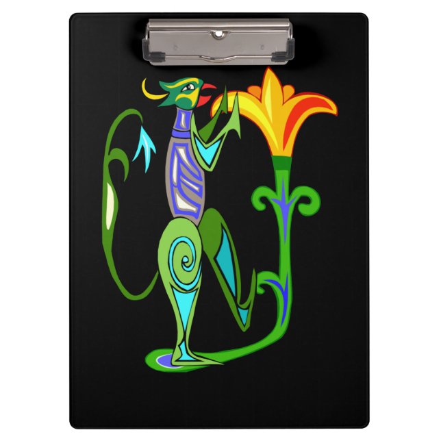 Egyptian Art With Lotus Flower Clipboard (Front)