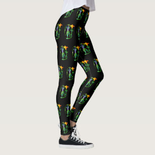 Egyptian Art With Lotus Flower Leggings