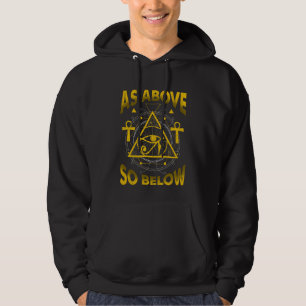 Egyptian As Above So Below Sacred Geometry Hoodie