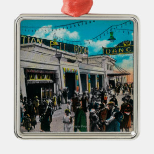 Egyptian Ball Room, Ocean Park Pier Metal Ornament