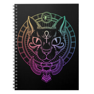 Egyptian Bastet Cat Horus Scarab Egypt Symbol Notebook