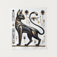 Egyptian Bastet Cat - Mystical Golden Art