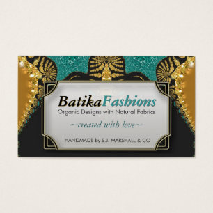 Egyptian Batik Fusion Fashion Business Cards