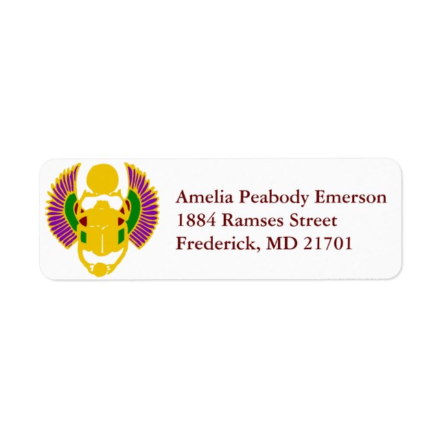 Egyptian Birthday Party Invitation Address Labels (Front)