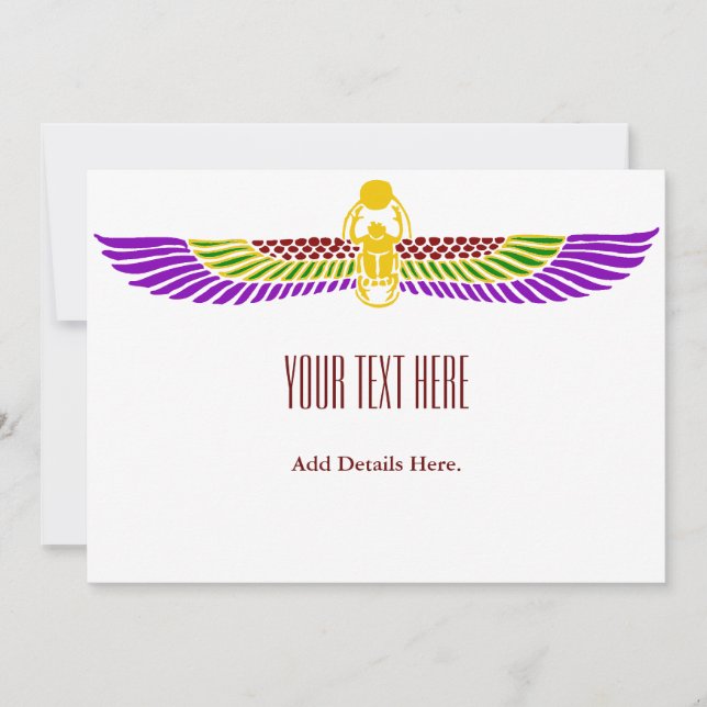 Egyptian Birthday Party Invitation - Simple (Front)