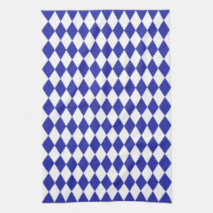 Egyptian Blue Harlequin Kitchen Towel