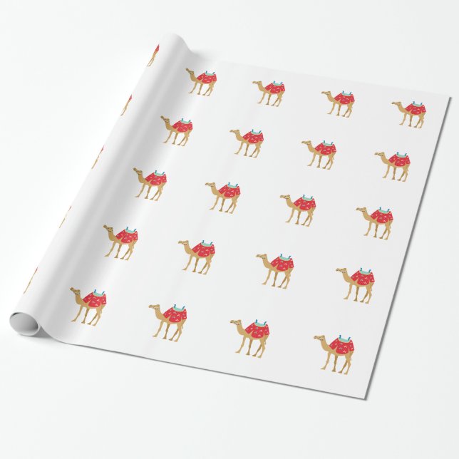 Egyptian Camel Wrapping Paper (Unrolled)
