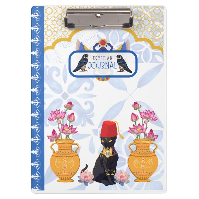 Egyptian Cat Basha with Pharonic Hritage Clipboard (Front)