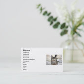 Egyptian Cat Business Card (Standing Front)