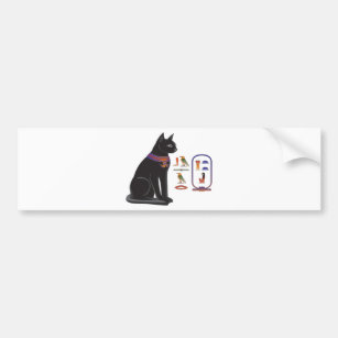 Egyptian Cat Goddess Bastet Bumper Sticker