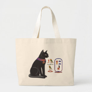 Egyptian Cat Goddess Bastet Large Tote Bag