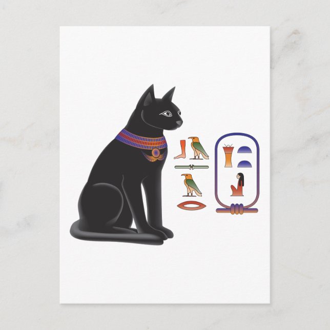 Egyptian Cat Goddess Bastet Postcard (Front)