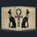 Egyptian Cats and ankh cross Binder<br><div class="desc">Egyptian Cats and ankh cross</div>