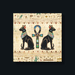 Egyptian Cats and ankh cross Canvas Print<br><div class="desc">Egyptian Cats and ankh cross</div>