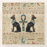Egyptian Cats and ankh cross