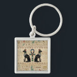 Egyptian Cats and ankh cross Keychain<br><div class="desc">Egyptian Cats and ankh cross</div>
