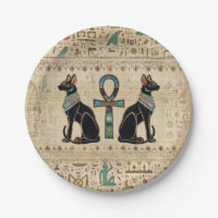 Egyptian Cats and ankh cross