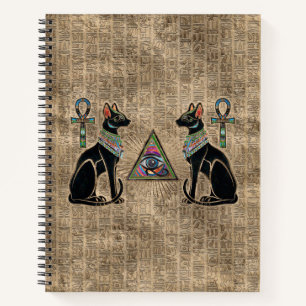 Egyptian Cats and Eye of Horus Notebook