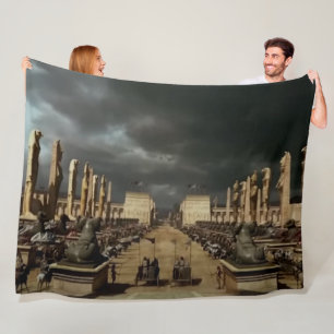 EGYPTIAN CHARIOT RACES FLEECE BLANKET