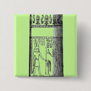 Egyptian Column 2 Inch Square Button