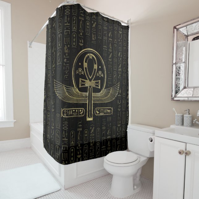 Egyptian Cross - Ankh - Gold and black (In Situ)