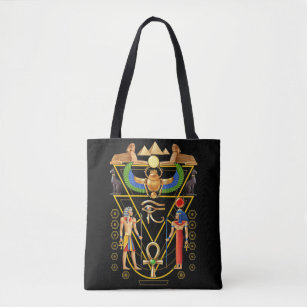 Egyptian Culture Scarab Artifact Ankh Horus Eye Tote Bag