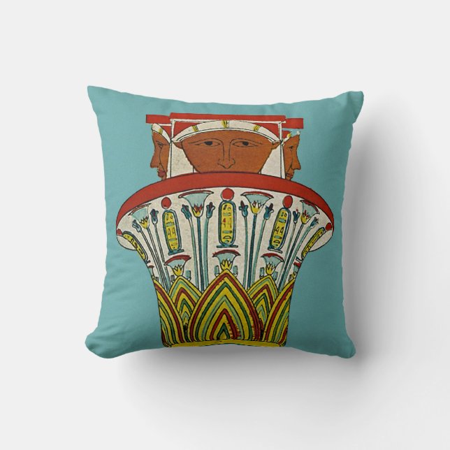 Egyptian Design #3 at Emporio Moffa Throw Pillow (Front)