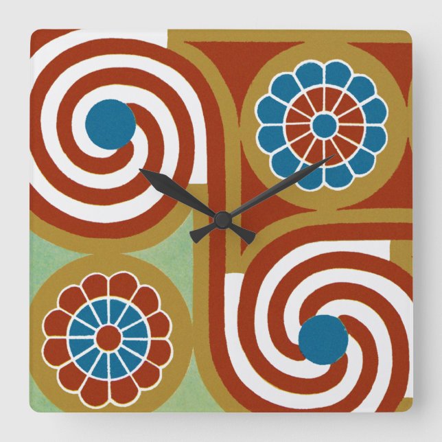 Egyptian Design #4 at Emporio Moffa Square Wall Clock (Front)