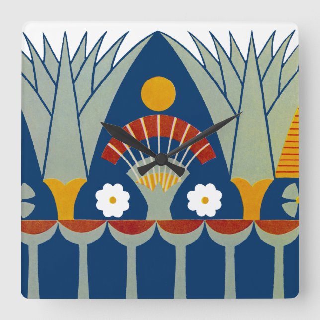 Egyptian Design #7 at Emporio Moffa Square Wall Clock (Front)
