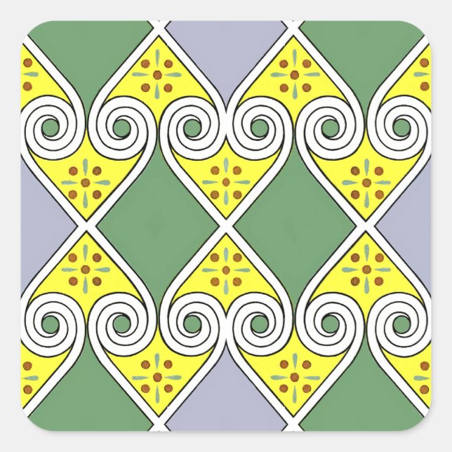 Egyptian Design #9 at Emporio Moffa Square Sticker (Front)