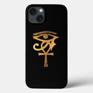 Egyptian Eye Of Horus Ankh Egypt Archaeologist Gol iPhone 13 Case
