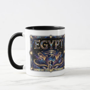 Egyptian Eye of Horus Cosmic Pyramid Art Mug