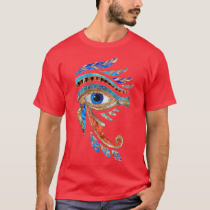 Egyptian Eye of Horus Gemstones and Gold T-Shirt
