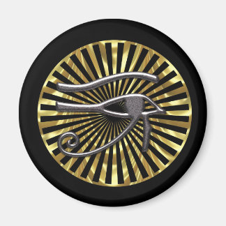 Egyptian Eye of Horus Gold and Black Magnet