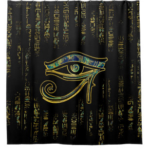 Egyptian Eye of Horus  on hieroglyphics and marble