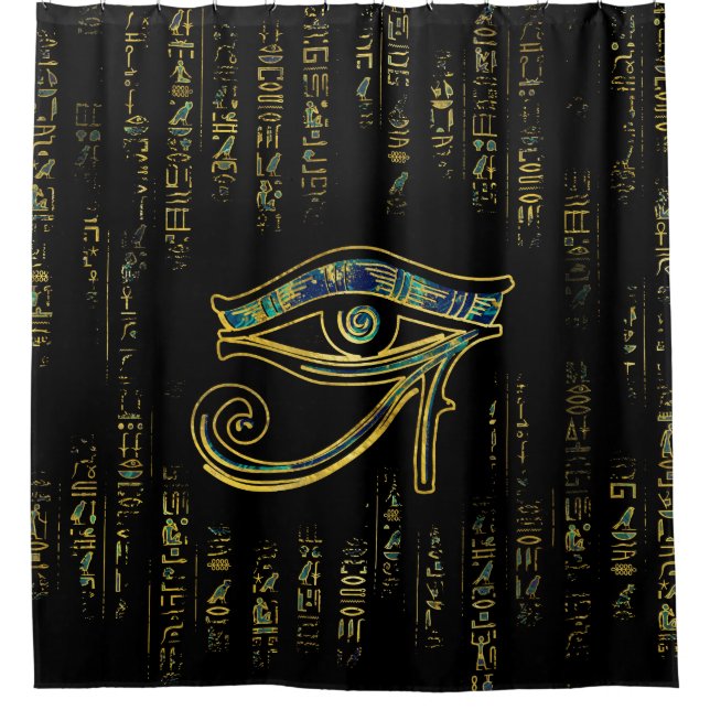 Egyptian Eye of Horus  on hieroglyphics and marble (Front)